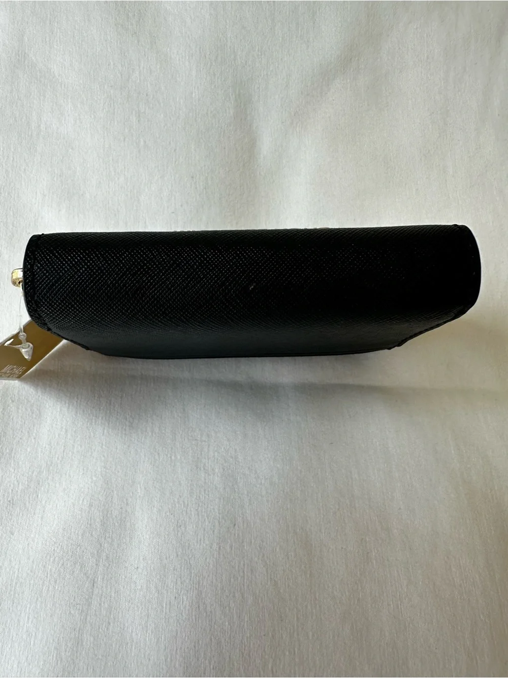 Michael Kors Jet Set Travel Black Saffiano Leather Zip Card Case Wallet NWT